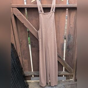 7th Ray ribbed loungey overalls